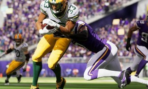 The Green Bay Packers vs the Minnesota Vikings in Madden NFL 22.