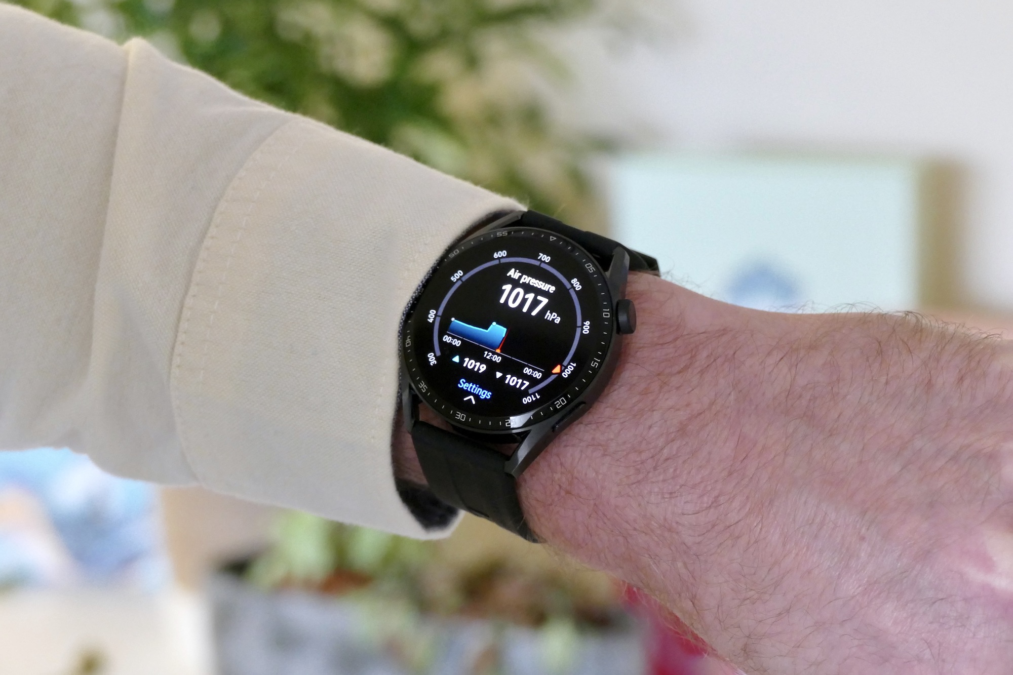 Huawei Watch GT 3 air pressure reading.