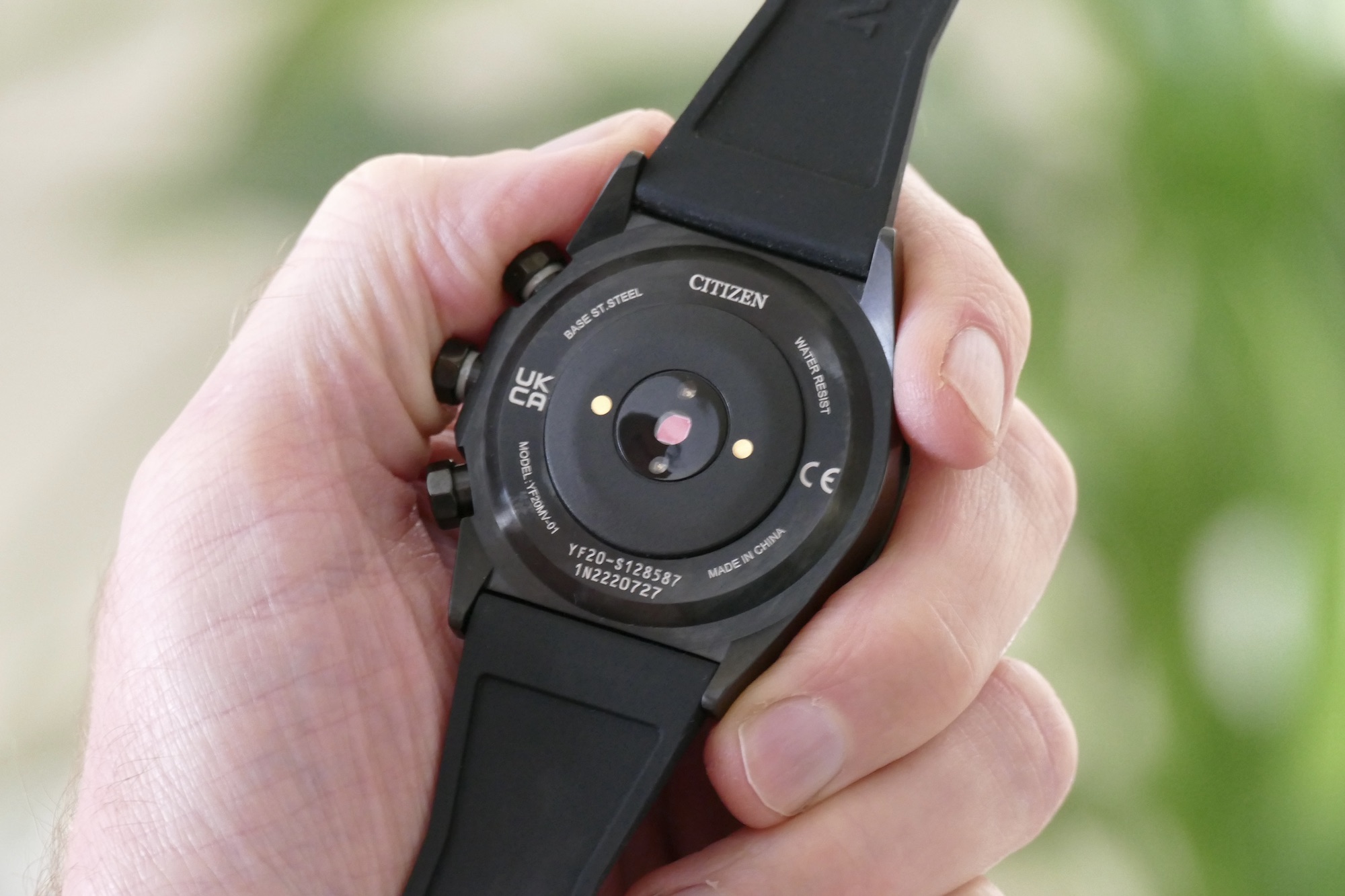 Citizen CZ Smart Hybrid heart rate sensor.