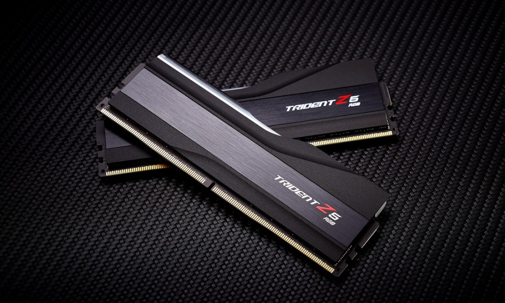 A pair of G.Skill Trident Z5 DDR5 RAM modules.