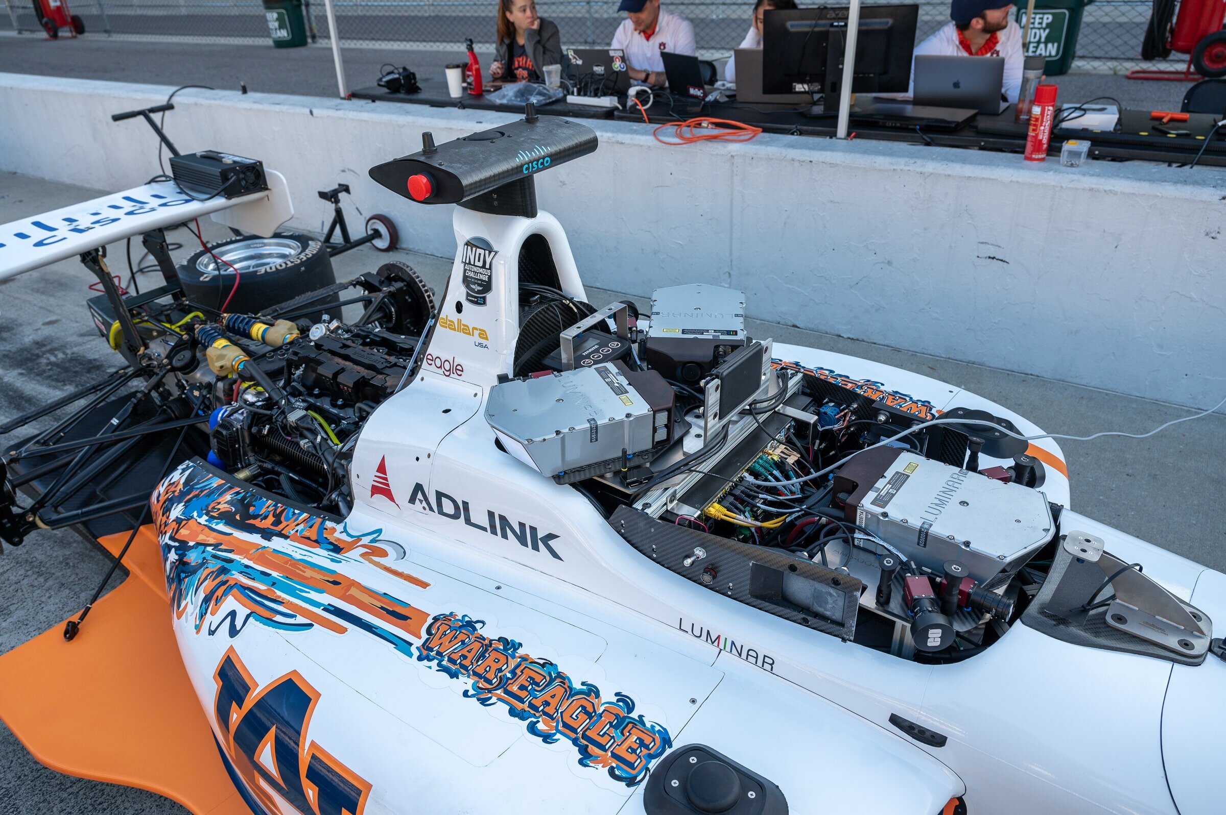 Under the hood of an autonomous race car.