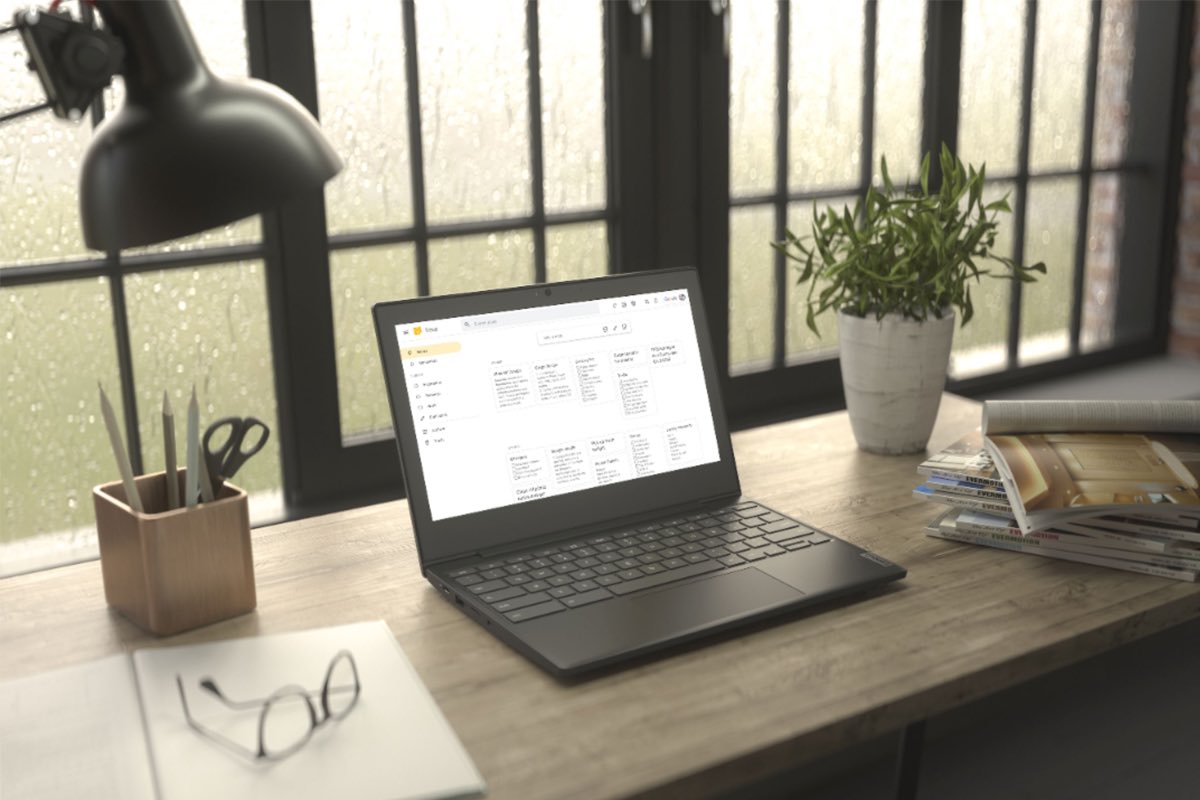 Lenovo Chromebook 3 on a table.