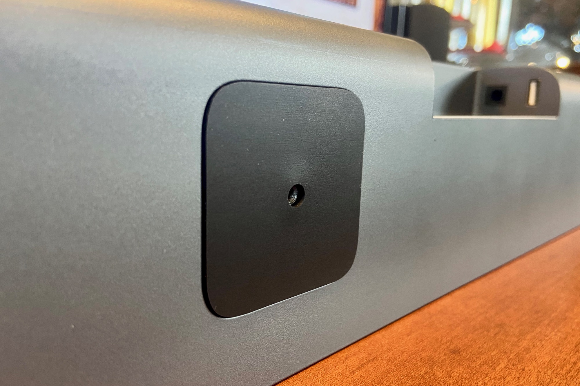 Bottom view of the Vizio M-Series 2.1 soundbar.