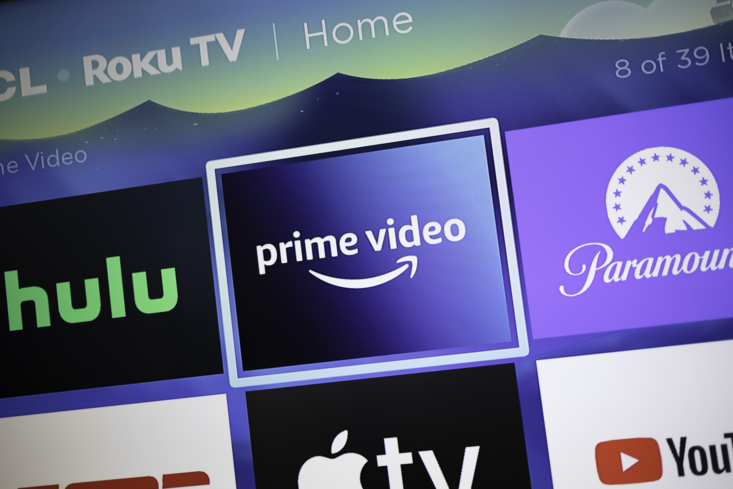 The Amazon Prime Video app icon on Roku.