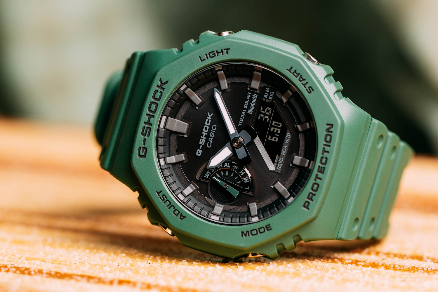 Casio G Shock GA-B2100 in green.