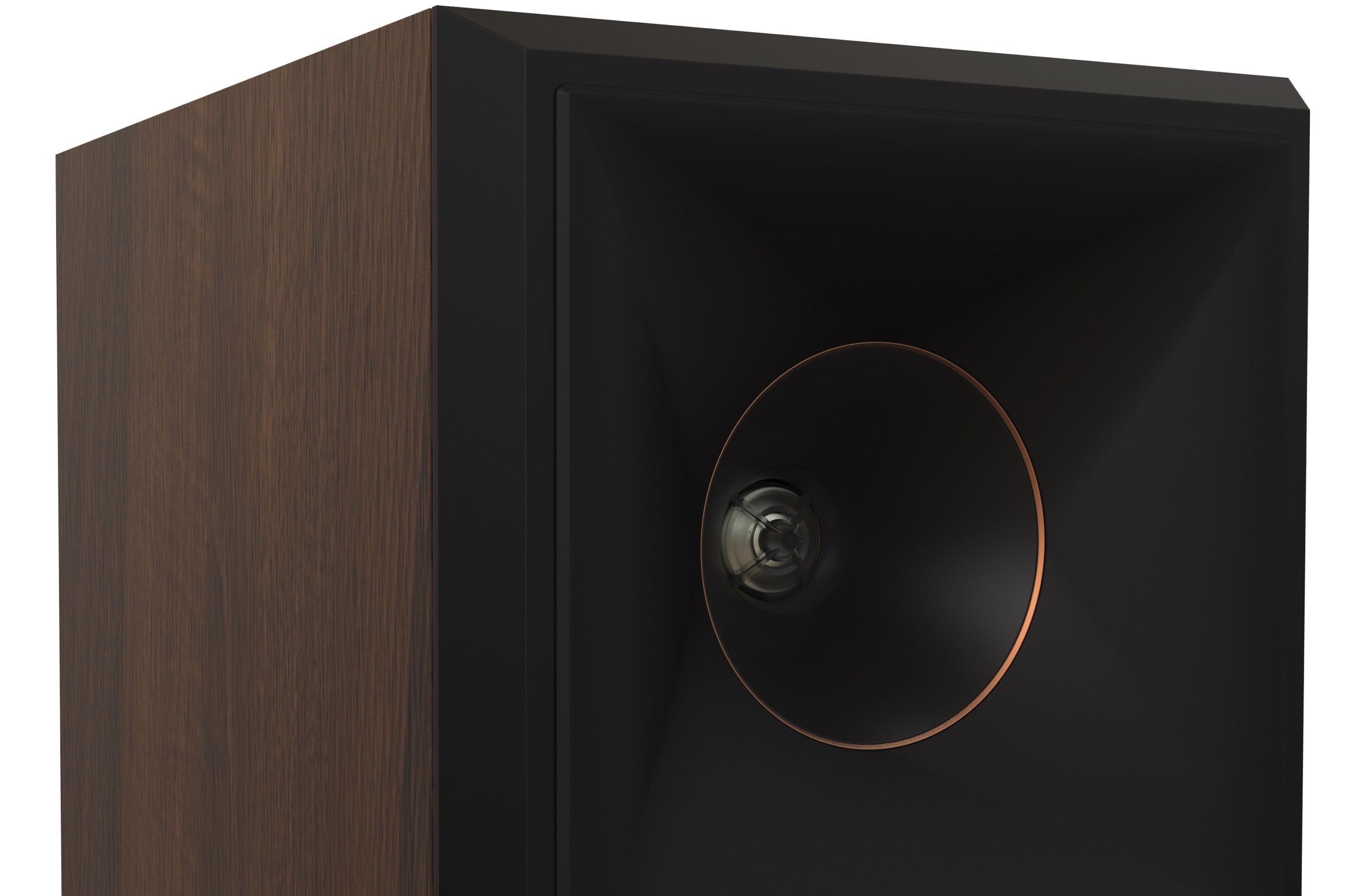 Close up of the top of a Klipsch Reference Premiere RP-500M II.