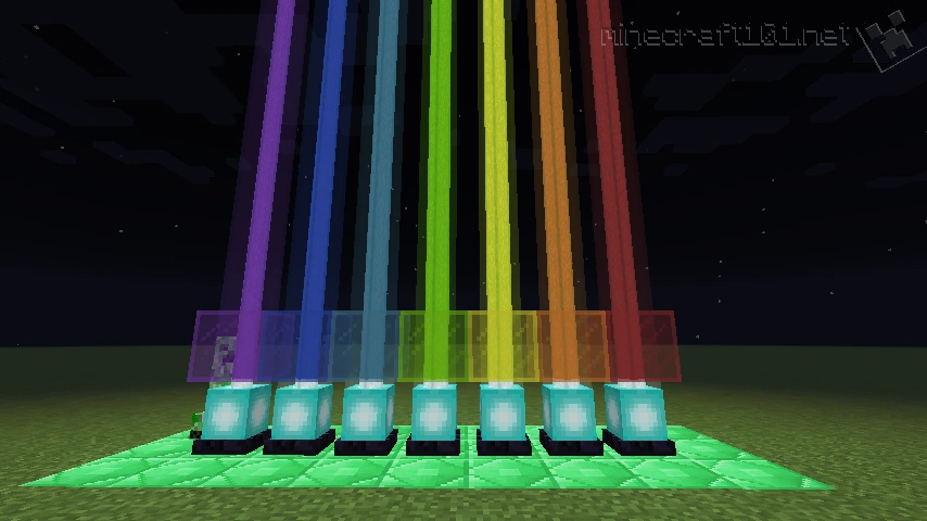 how to make a beacon in minecraft colors