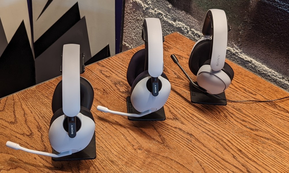 The Sony InZone Gaming headsets sitting on a table