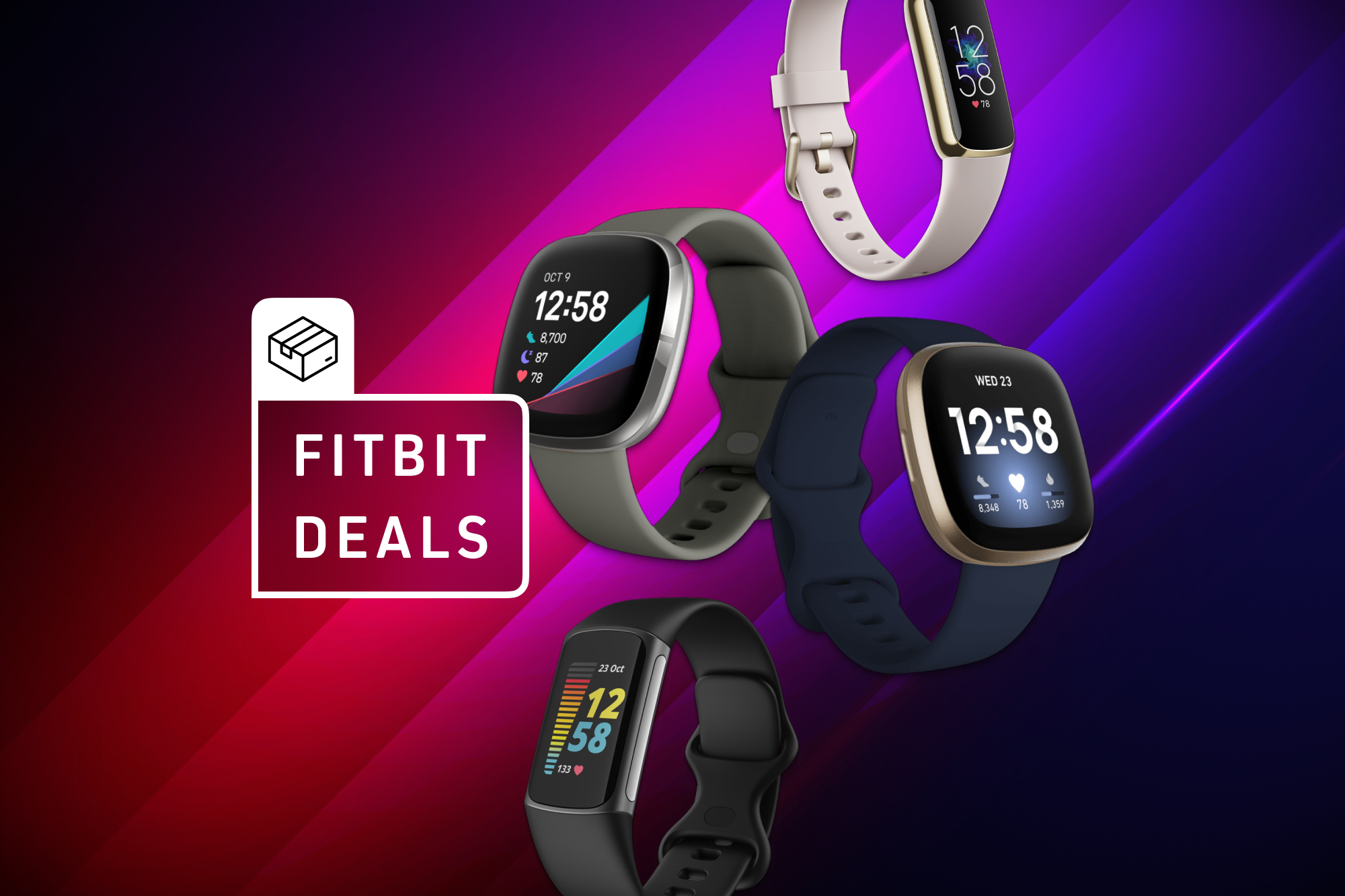 Prime Day 2022 fitbit deals graphic.