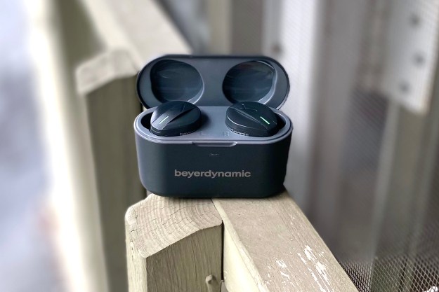 Beyerdynamic Free Byrd inside their charging case.