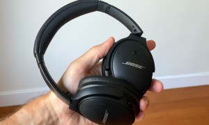 Bose QC45 headphones in black.