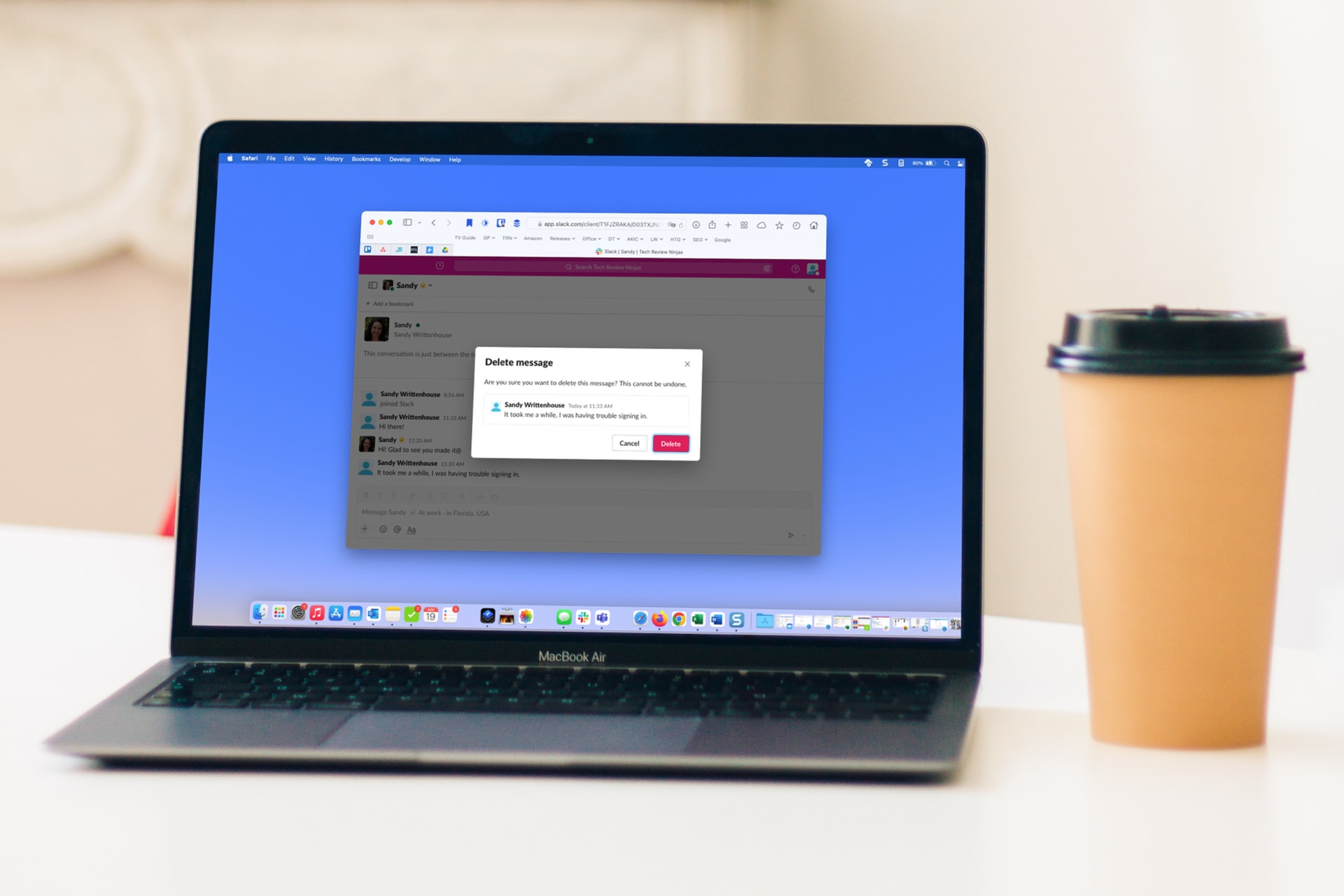 how to delete slack messages message confirm mac desktop