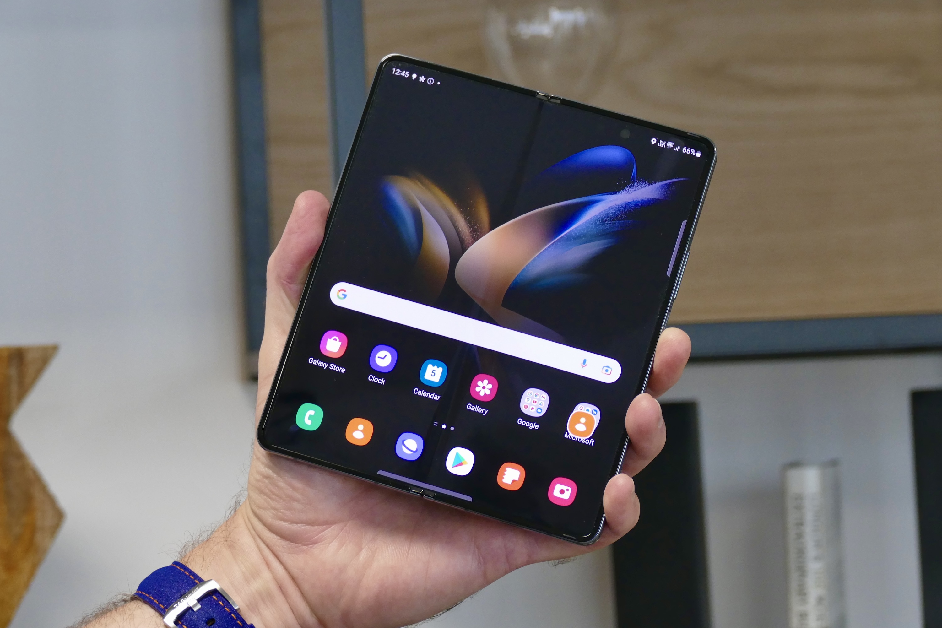 The open screen on the Galaxy Z Fold 4.