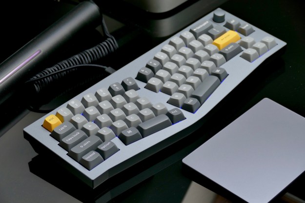 The Keychron Q8 seen from above.