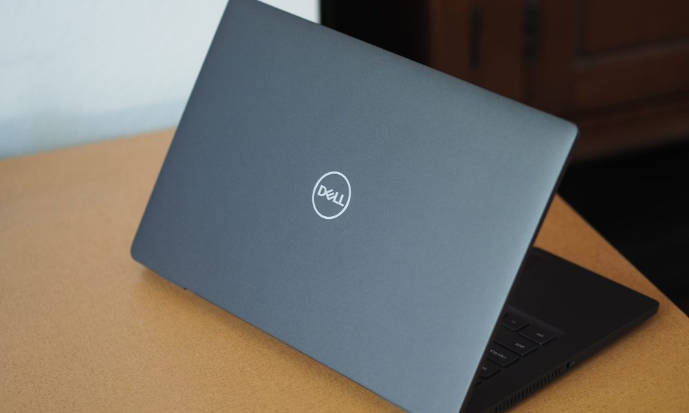 Dell Latitude 7330 UL rear view showing lid and logo.