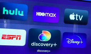 HBO Max and Discovery+ app icons.