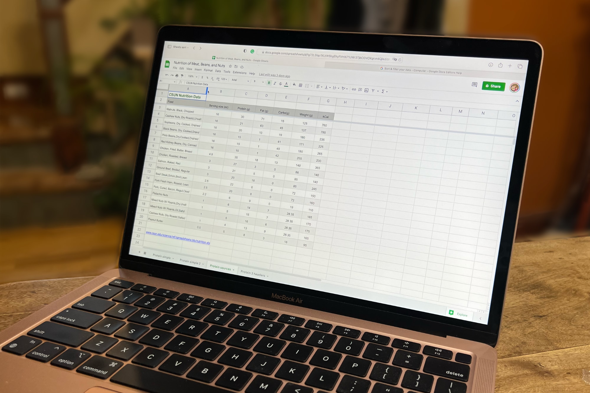 how to sort in google sheets is open the safari browser on a macbook air