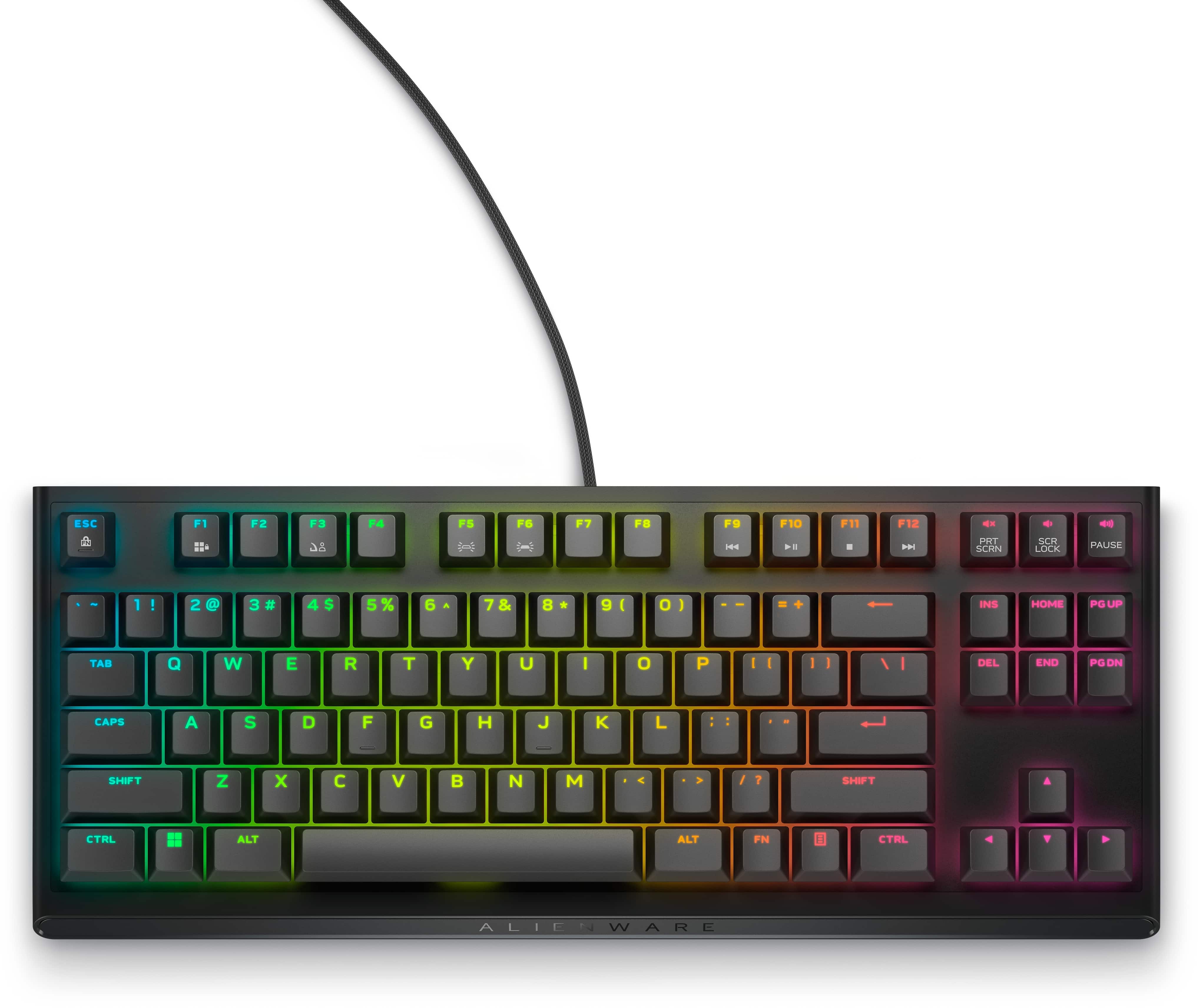 Alienware AW420K TKL Gaming Keyboard top.