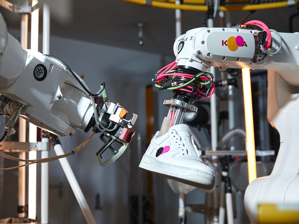 BILL, Nike's sneaker-cleaning robot.