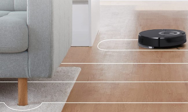 Roborock E5 robot vacuum and mop uses smart navigation to avoid obstacles.