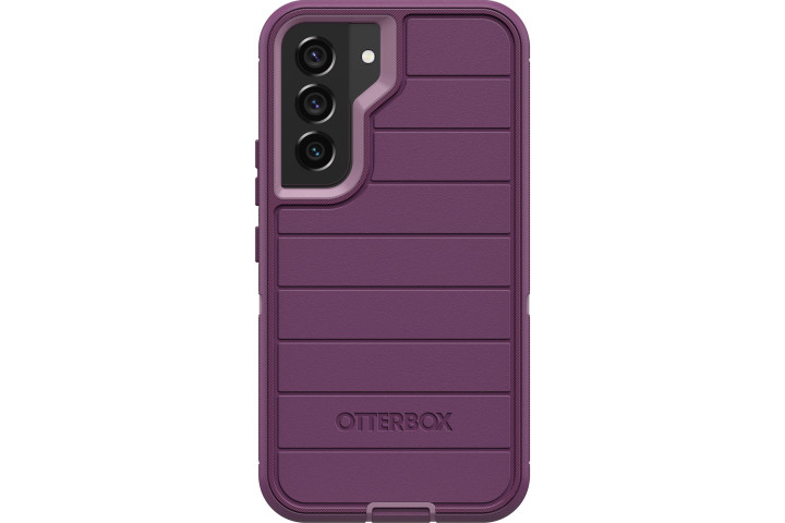 Otterbox Defender Series Pro for the Samsung Galaxy S22 in a two-tone purple.