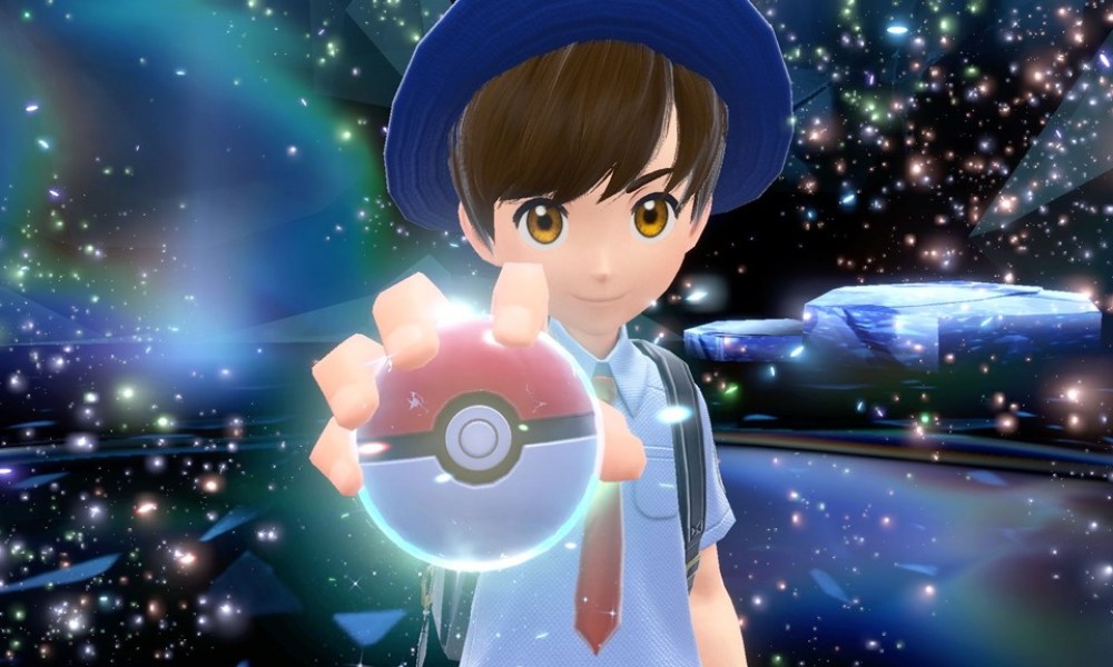 A Pokemon student holds a Pokeball in Pokemon Scarlet and Violet.