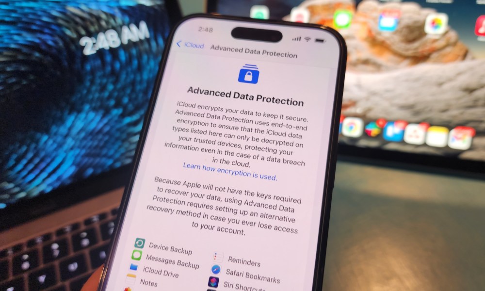 Enabling Advanced Data Protection on an iPhone