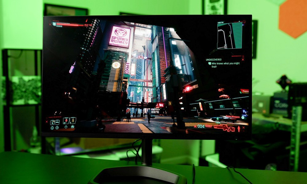 Cyberpunk 2077 on the Cooler Master GP27Q monitor.