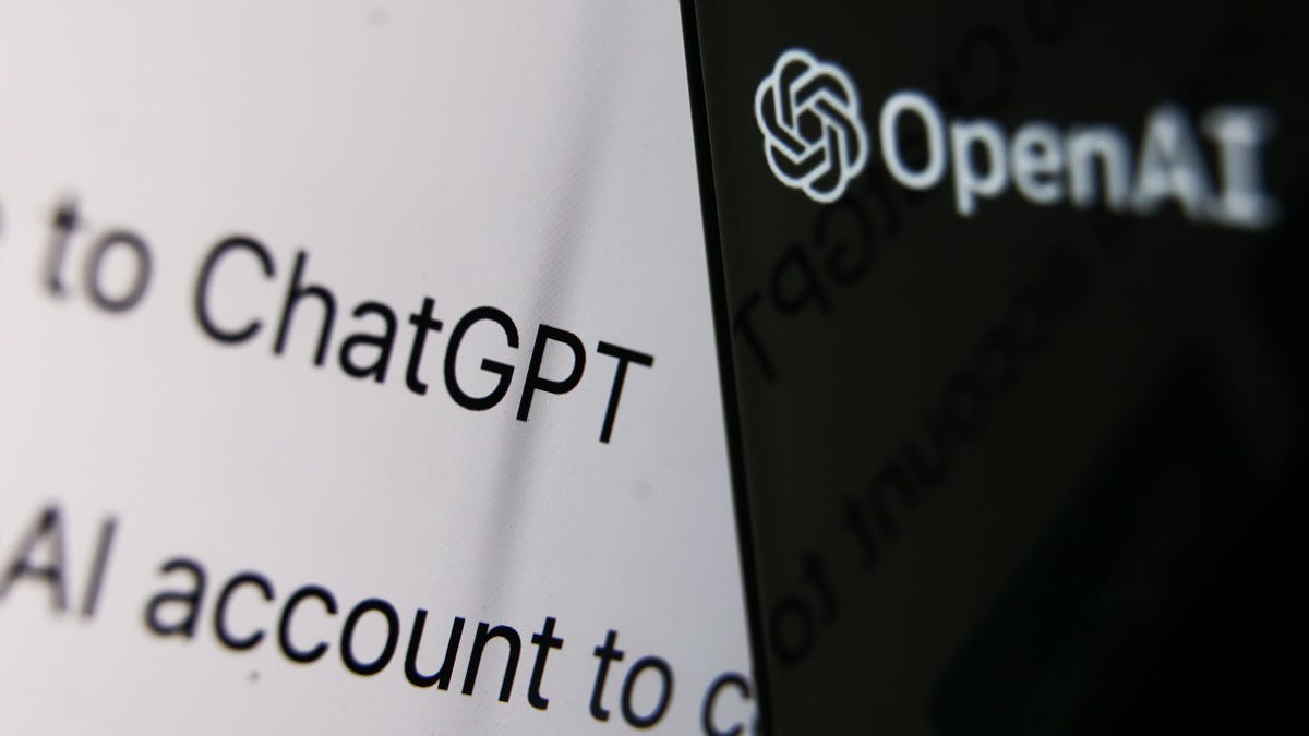 Close up of ChatGPT and OpenAI logo.