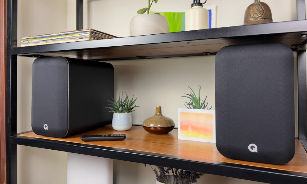 The Q Acoustics M20 HD Powered Wireless Music System on a shelf