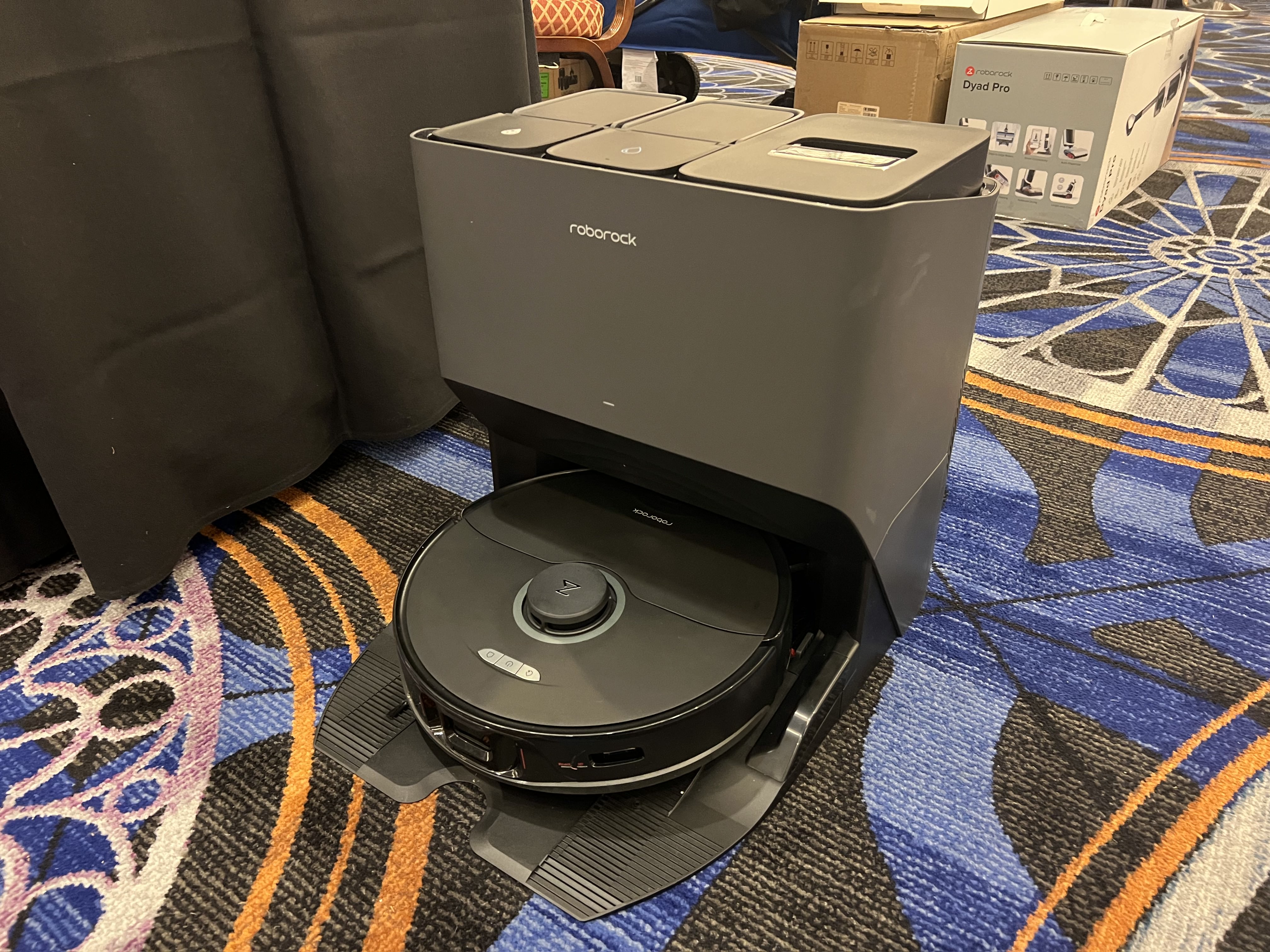 The Roborock S8 Ultra includes a new charging dock with a hot air dryer for the mopping pad.