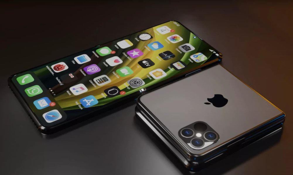 Folding iPhone concept from iOS Beta News.