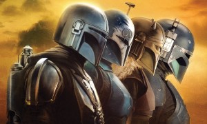 Four bountry hunters look ahead in The Mandalorian season 3.