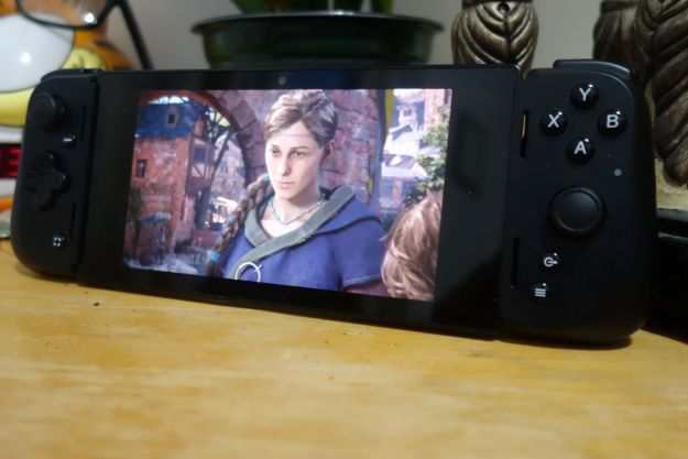 A Razer Edge plays A Plague Tale: Requiem.