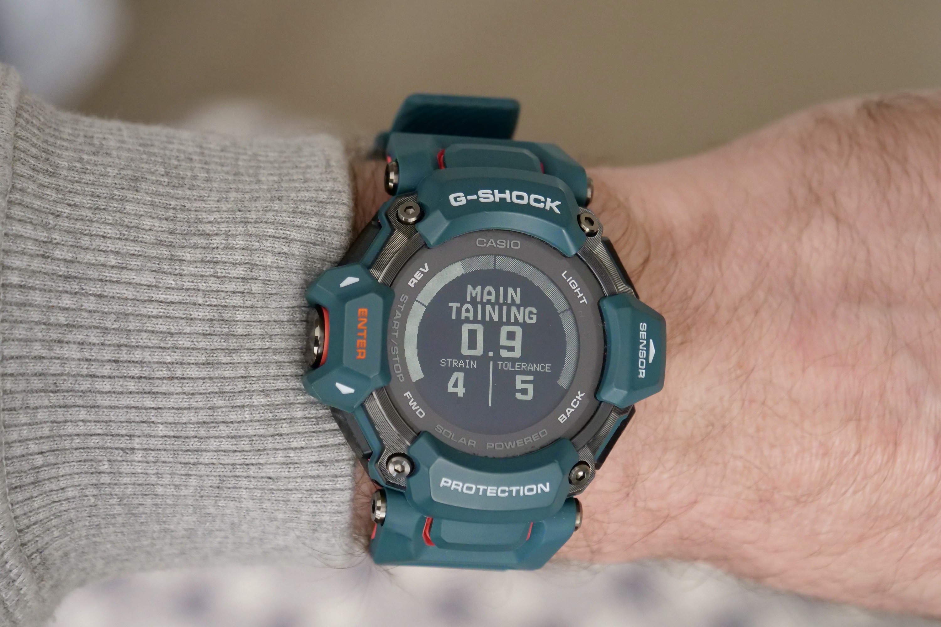 The training screen on the G-Shock GBD-H2000.