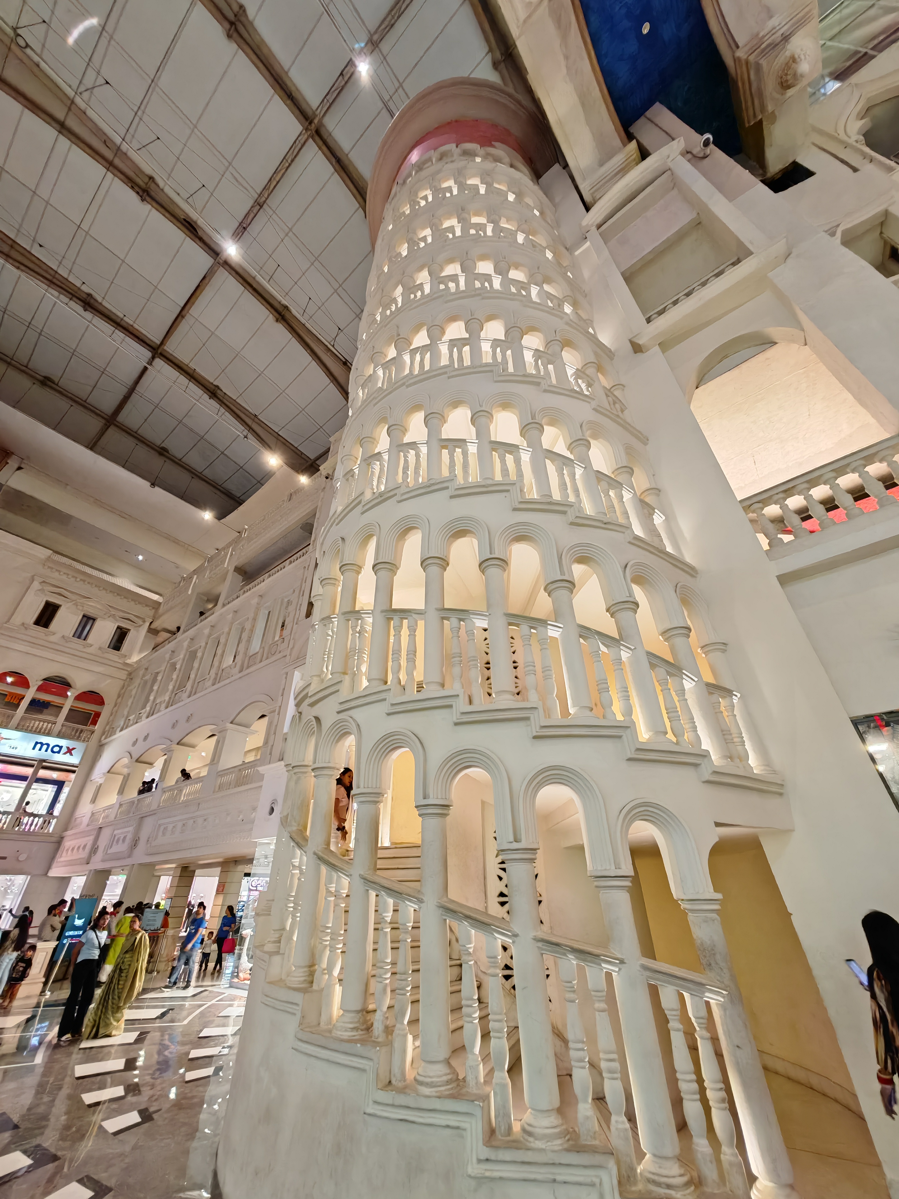 Inside a Venice-themed mall.