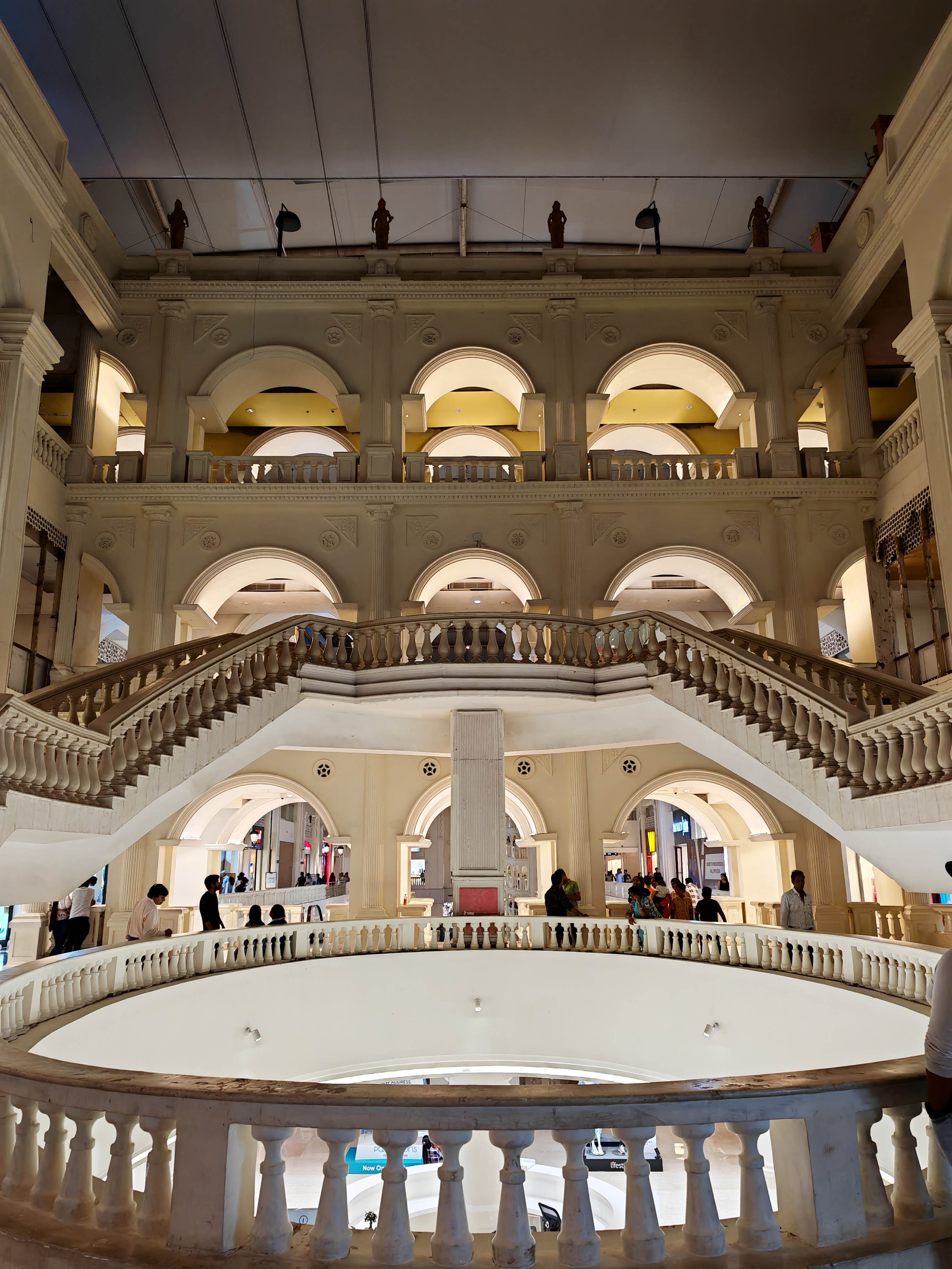 Inside a Venice-themed mall.