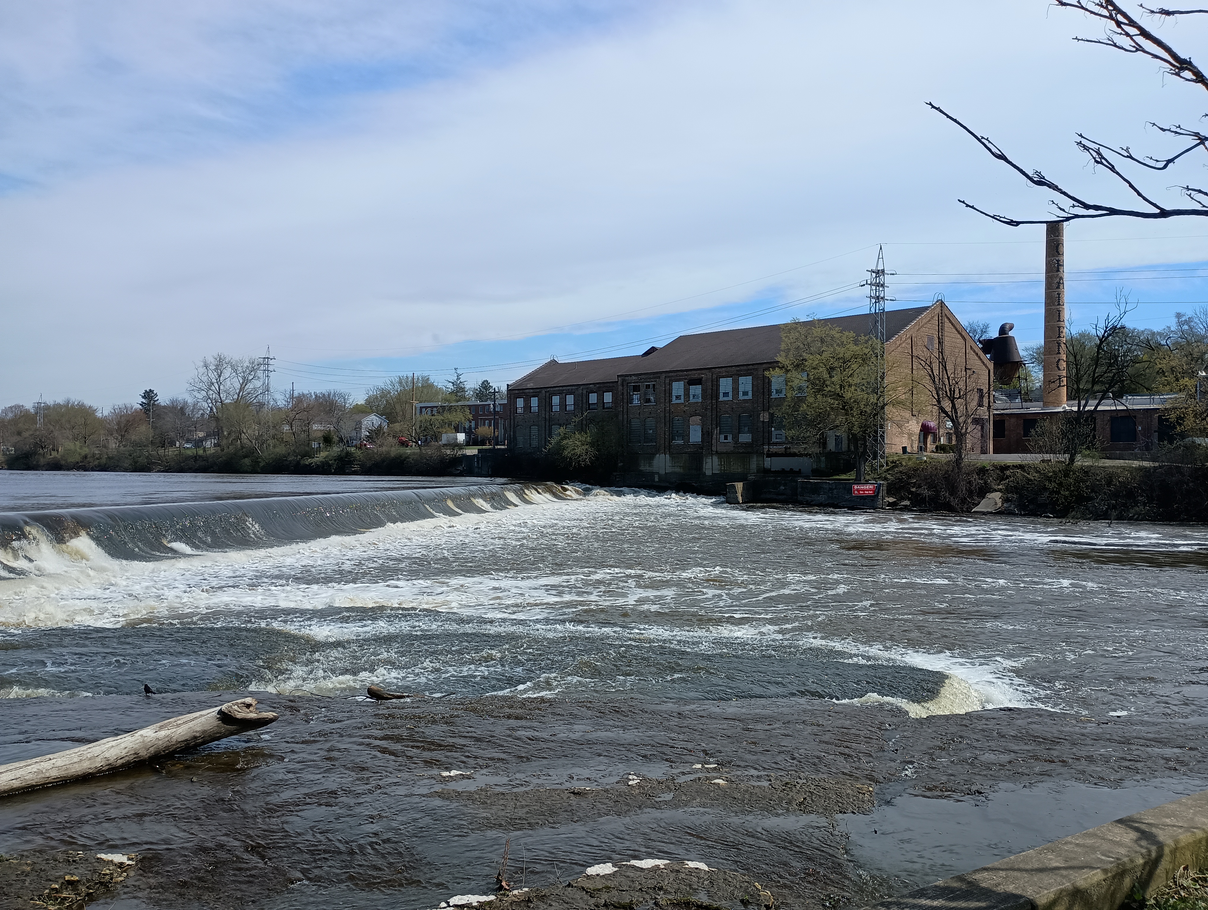 A photo of a river and industrial building taken using the Moto G Power 5G's rear camera.