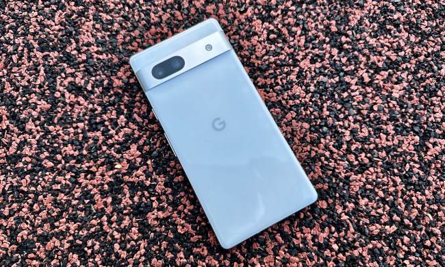 Google Pixel 7a laying on ground