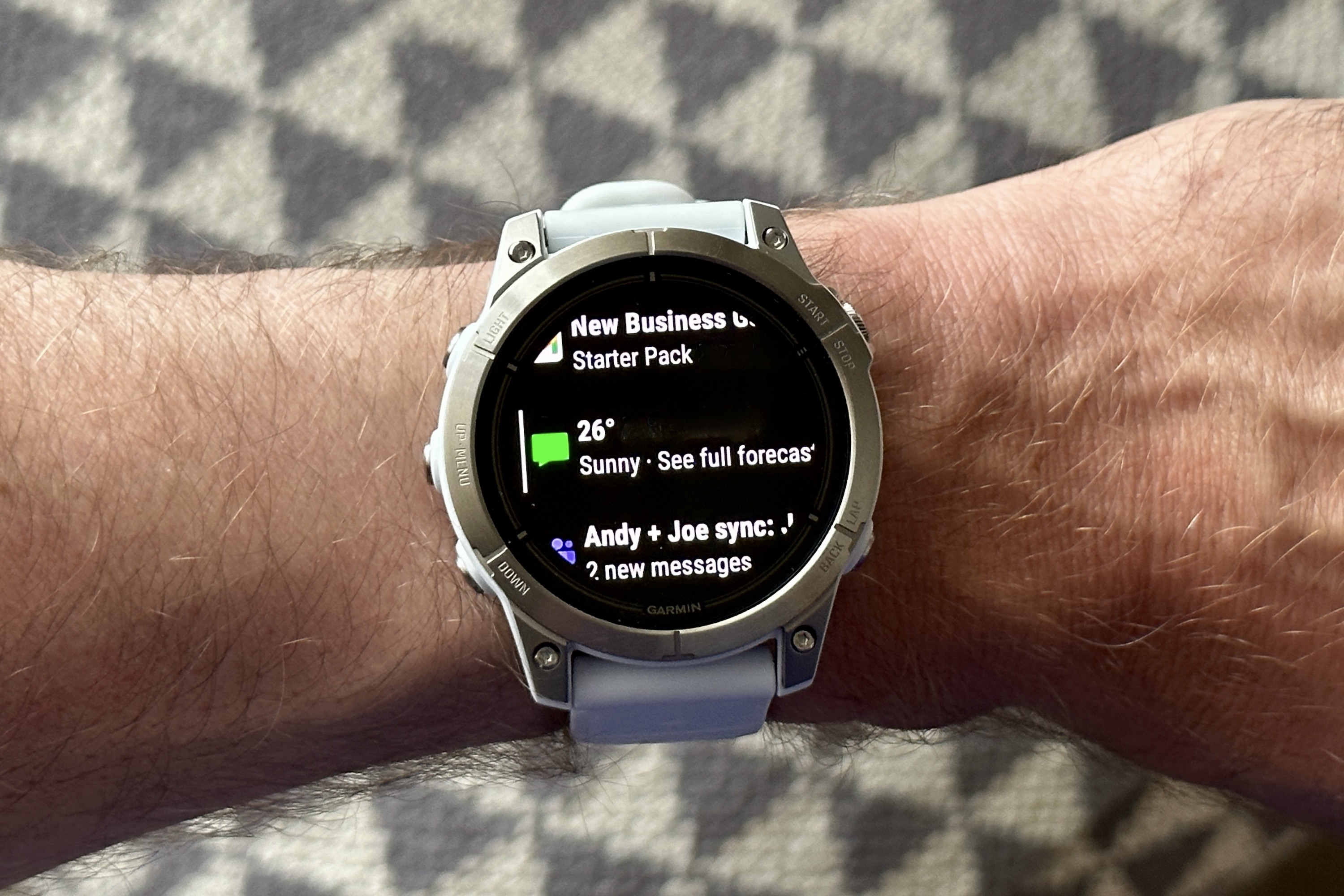 Notifications on the Garmin Epix Pro (Gen 2).