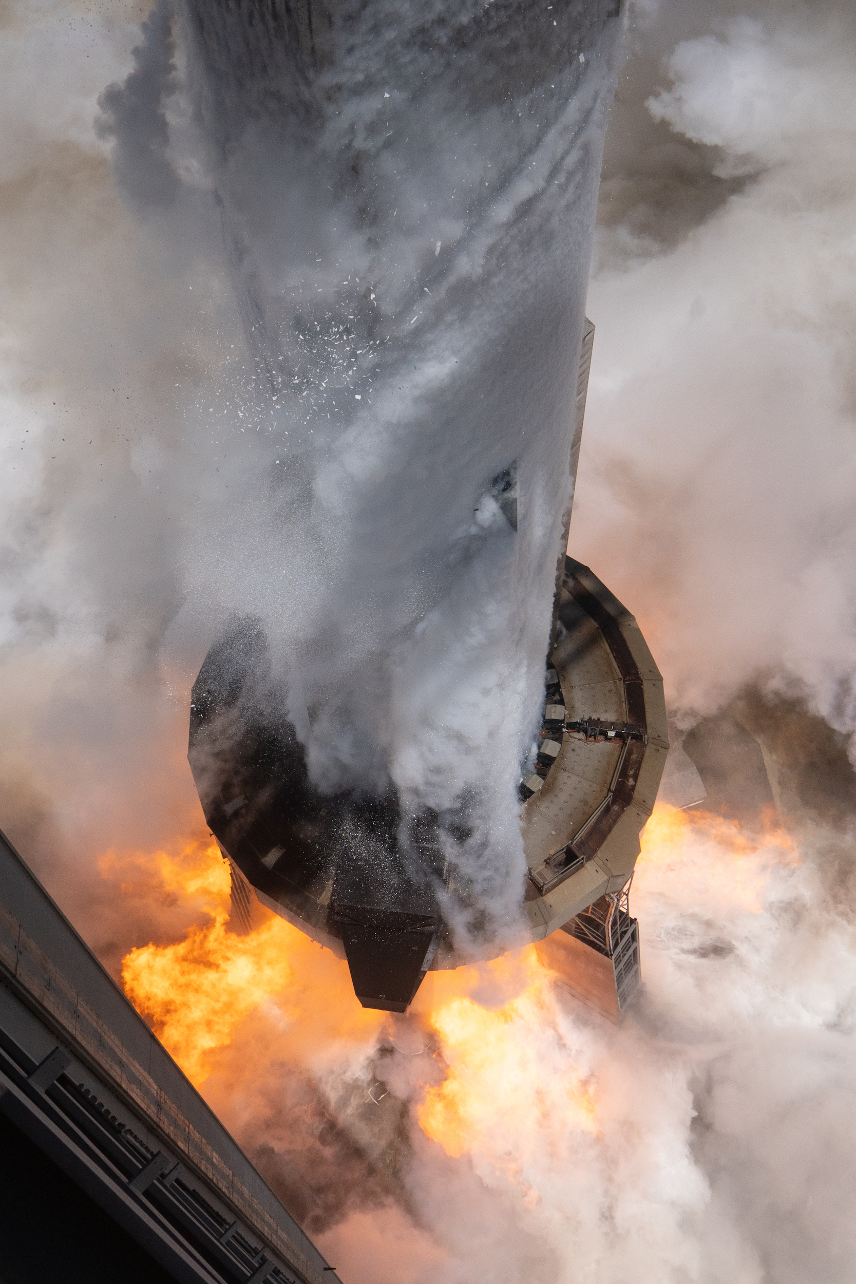 SpaceX testing its Super Heavy booster.