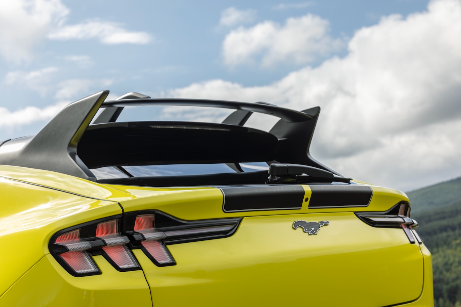 Ford Mustang Mach-E Rally rear spoiler.