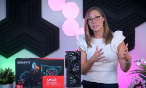 YouTube channel Techtesters reviewing an underclocked AMD RX 7800 XT graphics card.