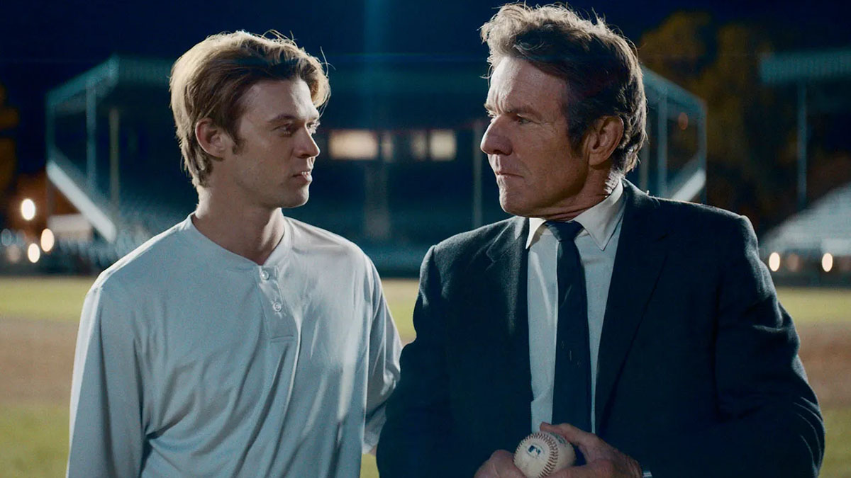 Colin Ford and Dennis Quaid in The Hill.