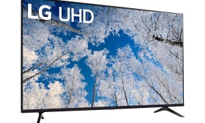 The LG 65-inch UQ70 Series LED 4K smart TV against a white background.