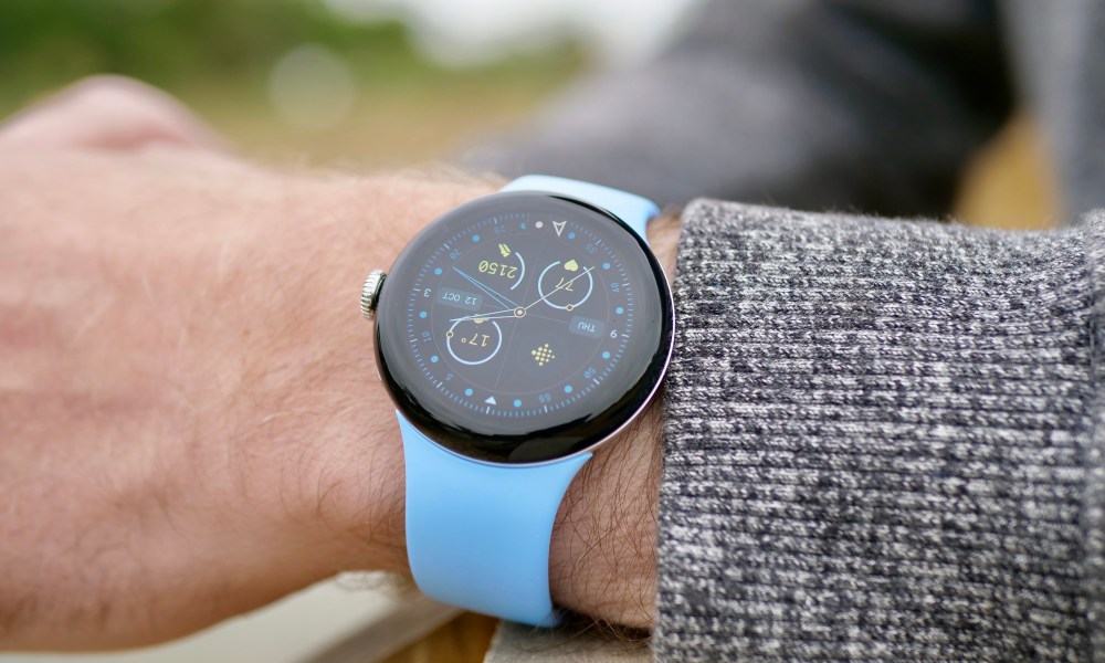 A person wearing the Google Pixel Watch 2.