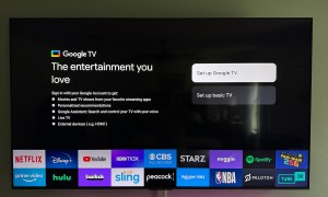 A setup screen on a TCL TV.