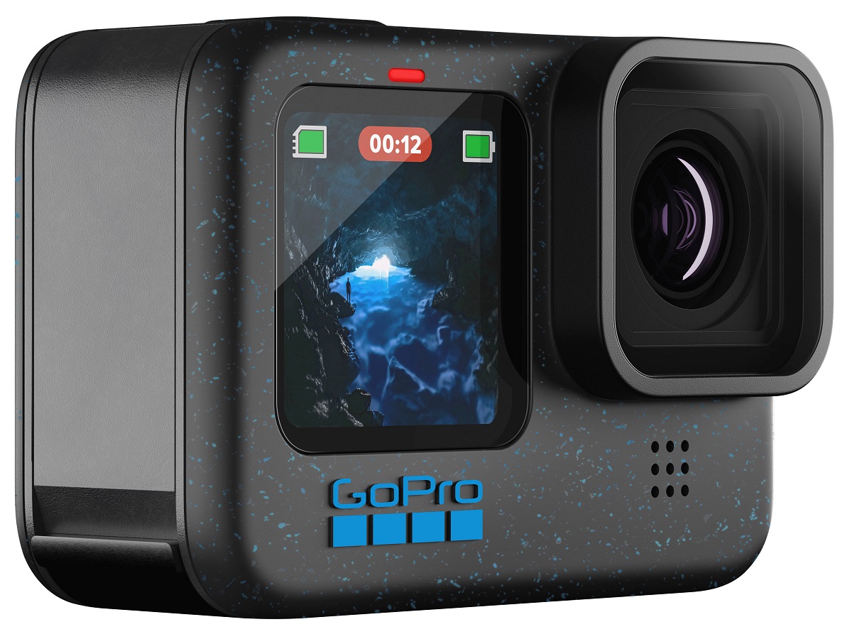 The GoPro Hero 12 Black action camera on a white background.