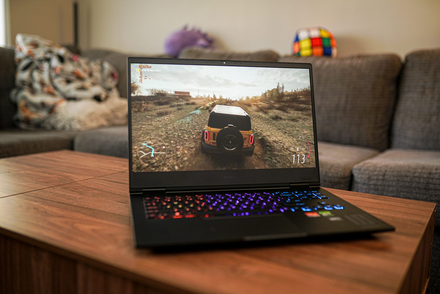 Forza Horizon 5 running on the HP Omen 16.