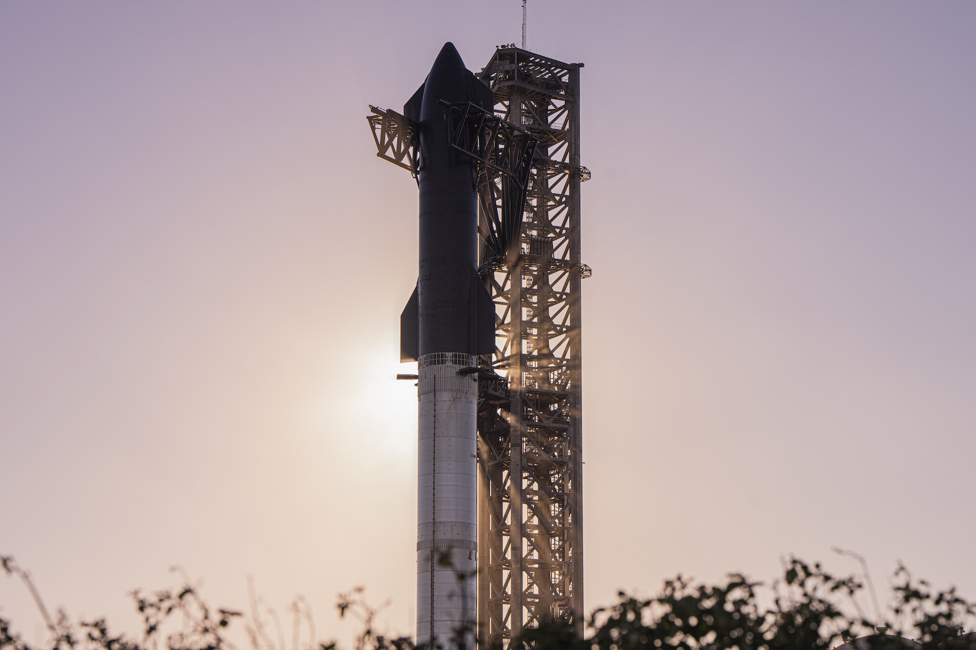 SpaceX's Starship on the launchpad.